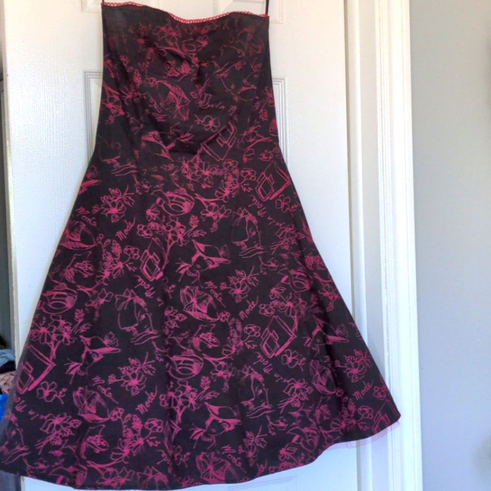 Strapless flair dress
